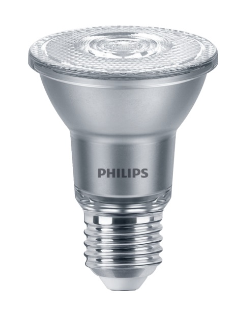 PHILIPS Master Value LED Bulbo Riflettore E27 PAR20 6W 500lm 25D - Bianco Molto Caldo, Dimmerabile e Sostitutivo di 50W