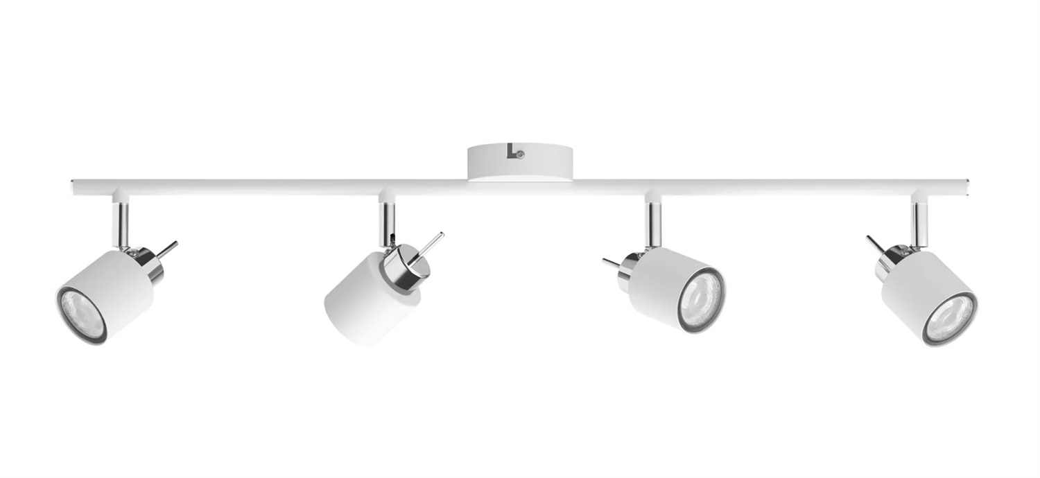 Philips Meranti Faretto Integrato 4 Punti Luce GU10 35W Dimmerabile e Orientabile