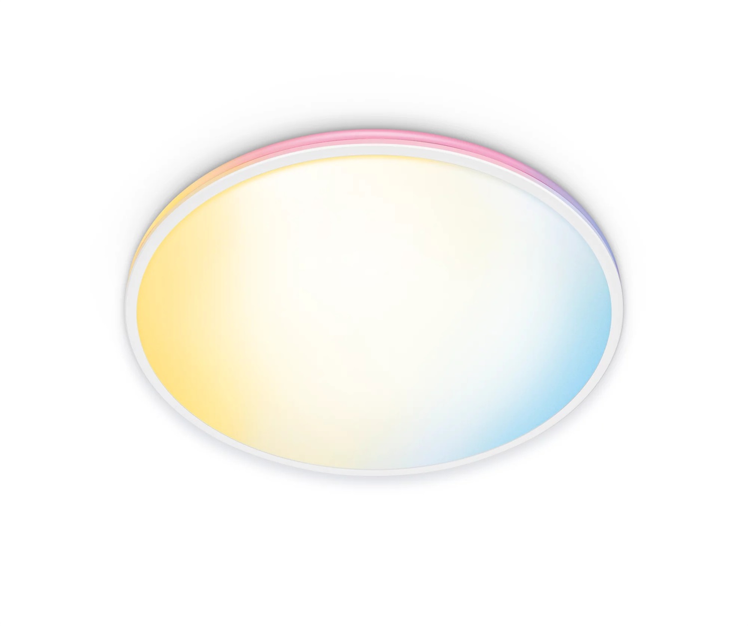 WiZ Plafoniera Smart Arca 22W - Due Zone di Luce, Luce Centrale Dimmerabile Bianca e Luce Laterale Colorata, Wi-Fi, Controllo Vocale