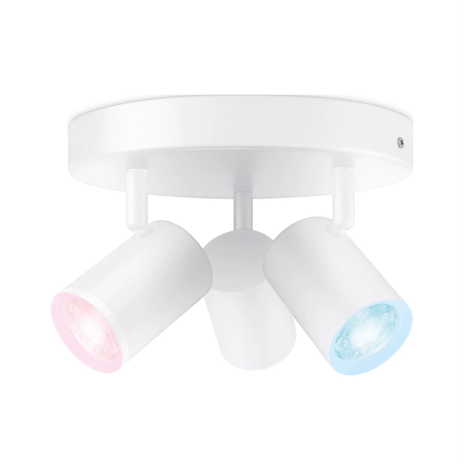 WiZ Faretto Smart LED Imageo GU10, 3x5W, Dimmerabile, Orientabile, Controllo Vocale, Base Tonda
