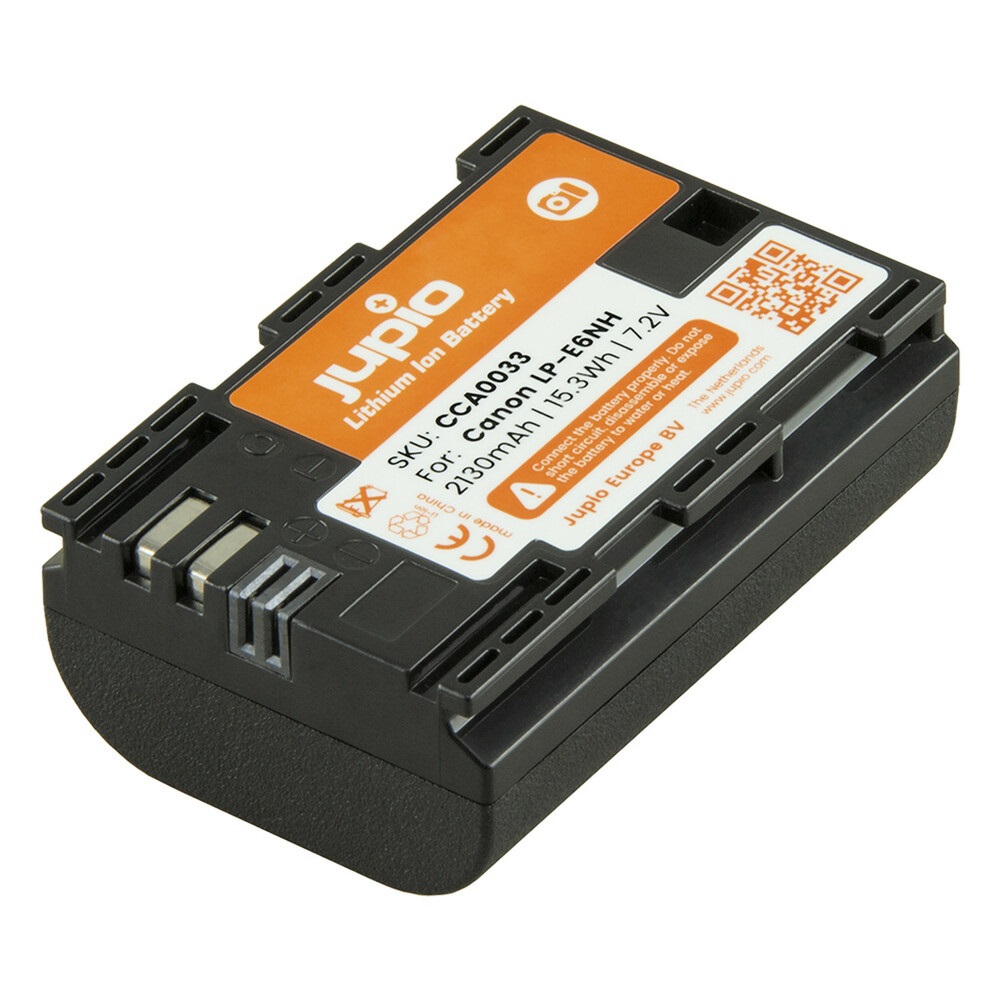 Jupio LP-E6NH Batteria Ricaricabile Ioni di Litio 2130 mAh Compatibile Canon - 7,2 V, Garanzia 3 Anni