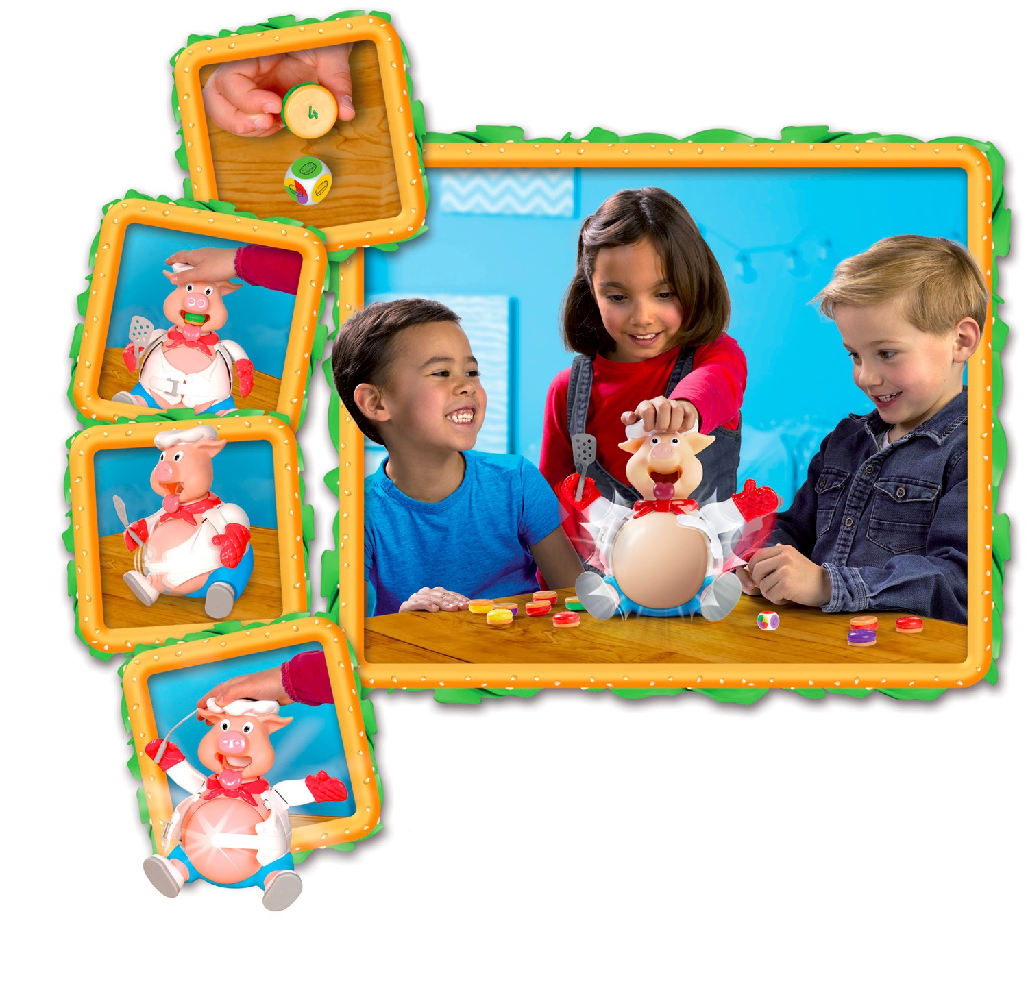 Goliath Otto il Maialotto XXL - Gioco da Tavolo Divertente per Bambini dai 4 Anni, Stimola i Riflessi e Include Hamburger