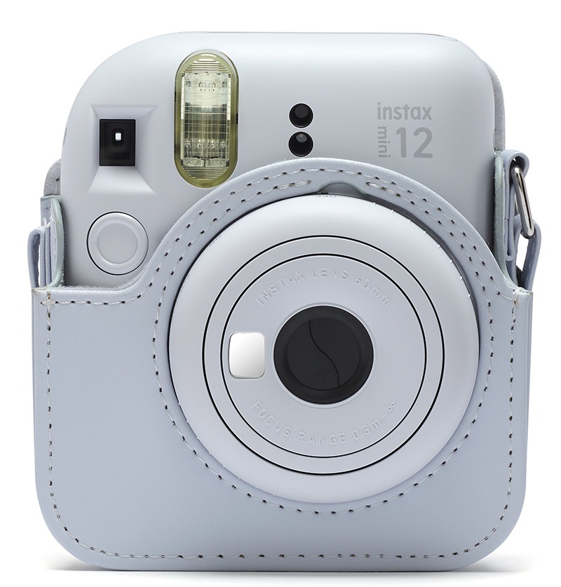 Fujifilm Custodia per fotocamera Instax Mini 12 Bianco Argilla con tracolla regolabile