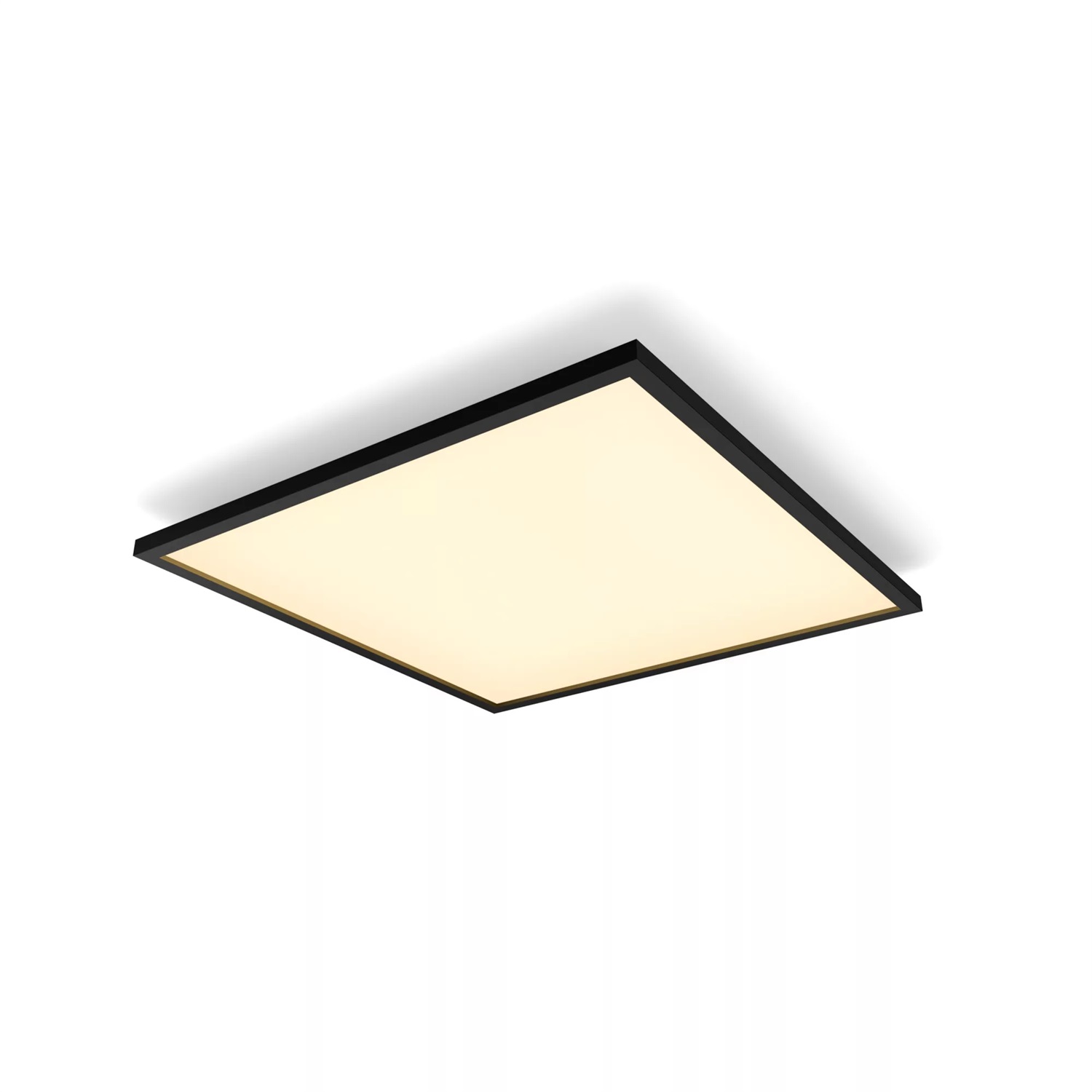 Philips Hue White Ambiance Aurelle Plafoniera Smart Quadrata 39W - Luce Bianca da Calda a Fredda, Dimmerabile, Nero, Compatibile ZigBee e Bluetooth