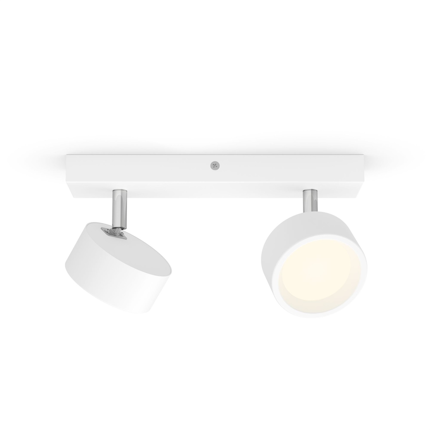 Philips LED Faretto Bracia, Luce Calda, 5.5W, 2 Punti Luce Orientabili, Bianco, EyeComfort