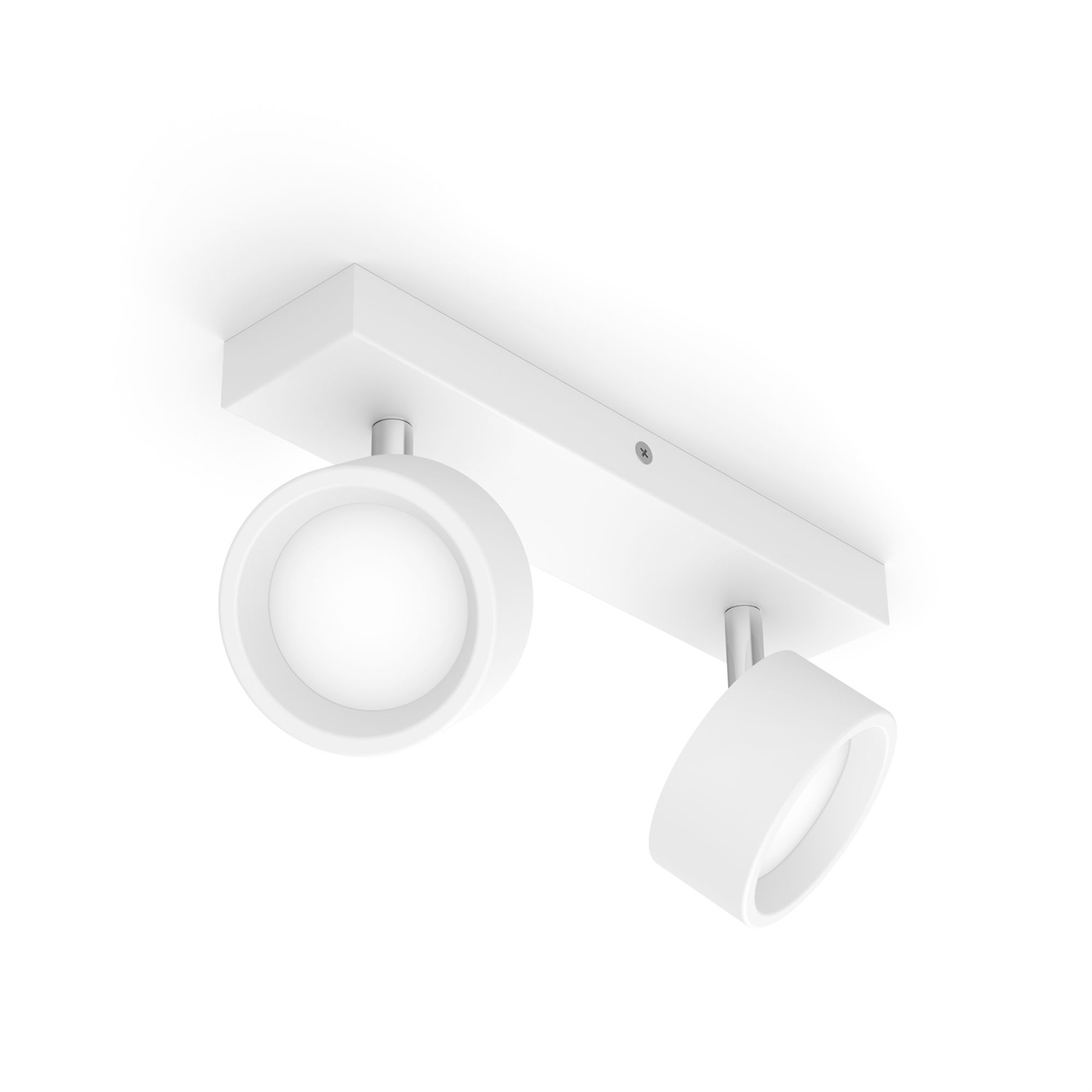 Philips LED Faretto Bracia, Luce Calda, 5.5W, 2 Punti Luce Orientabili, Bianco, EyeComfort