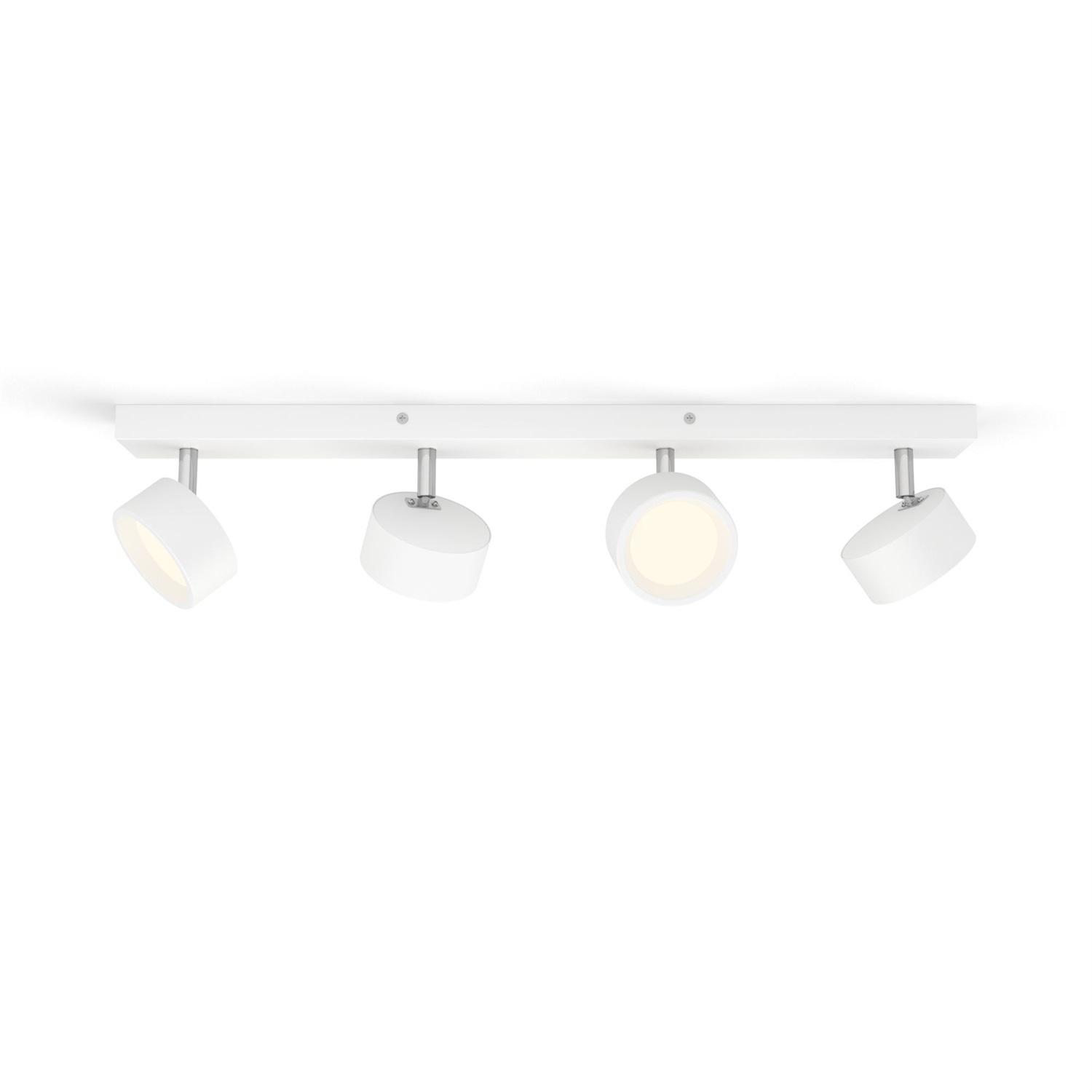 Philips Bracia Faretto LED Orientabile 5.5W, Luce Calda, 4 Punti Luce, Installazione Rapida