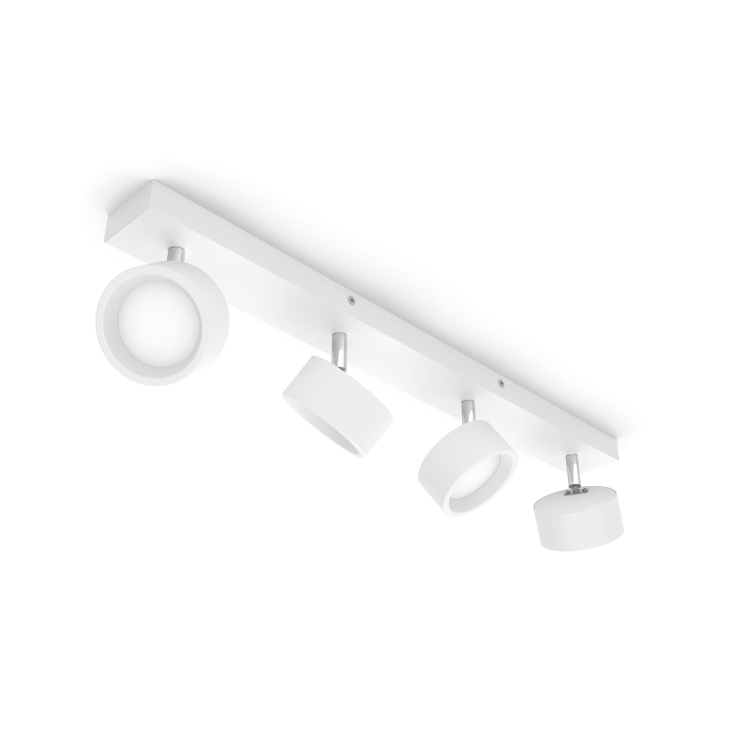 Philips Bracia Faretto LED Orientabile 5.5W, Luce Calda, 4 Punti Luce, Installazione Rapida