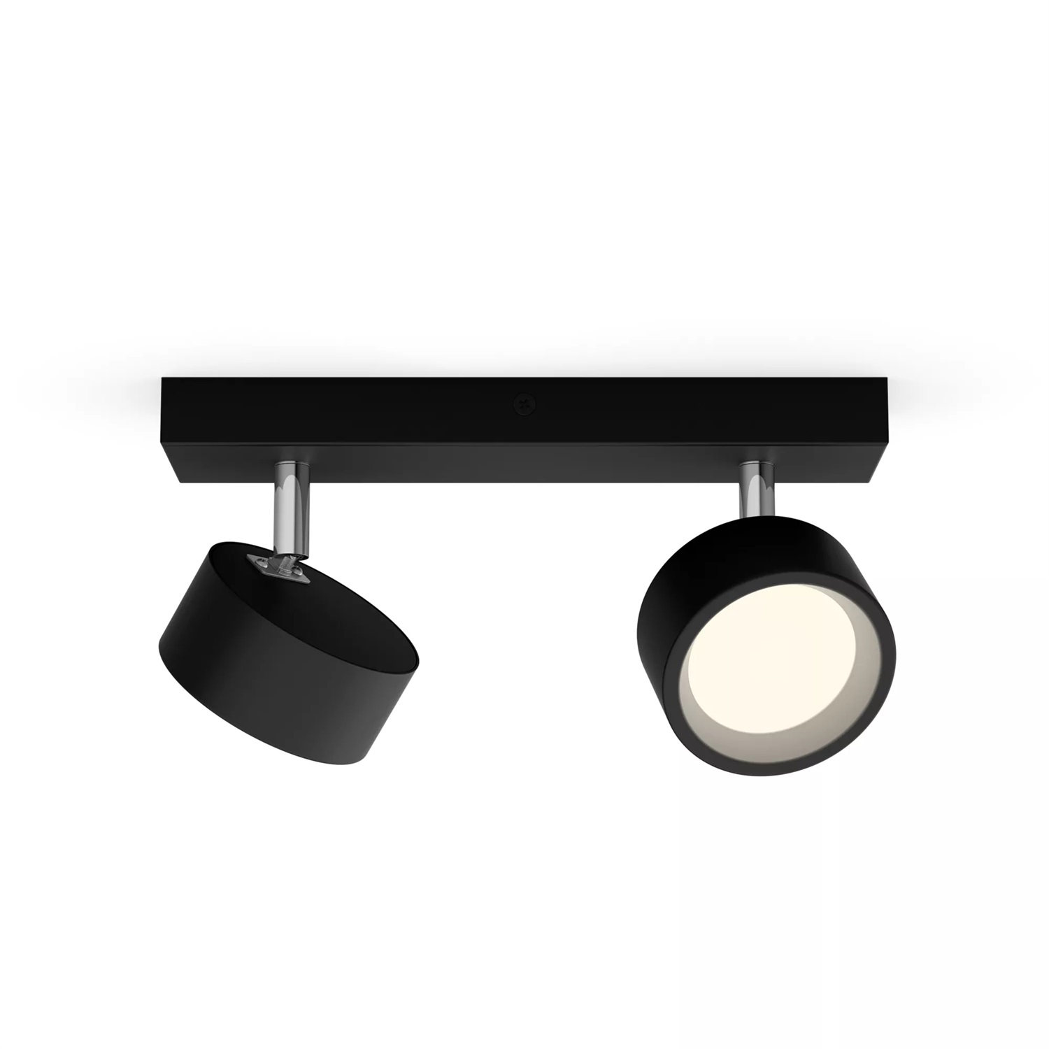 Philips LED Lampada a Faretto Bracia, Luce Calda, 5.5W, 2 Punti Luce, Orientabile, Nero
