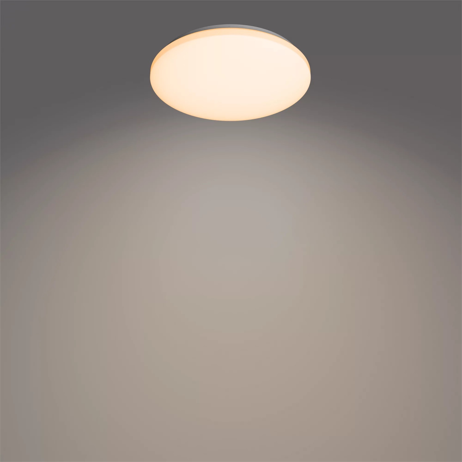 Philips LED Izso Plafoniera Rotonda con Telecomando, Dimmerabile, Luce Bianca da Calda a Fredda, 24W, Bianco