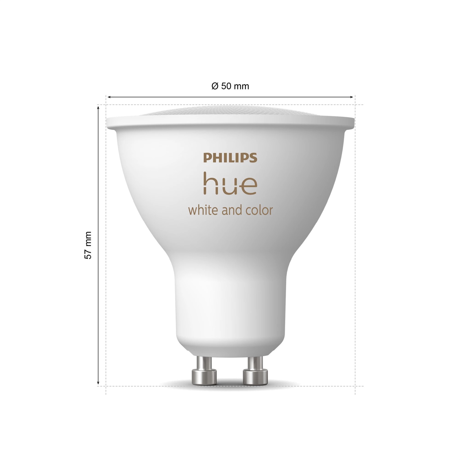 Philips Hue White and Color Ambiance Faretto LED Smart GU10 4,2 W - 400 lm, Luce Bianca da Calda a Fredda, Compatibile con Bluetooth e Controllo Vocale