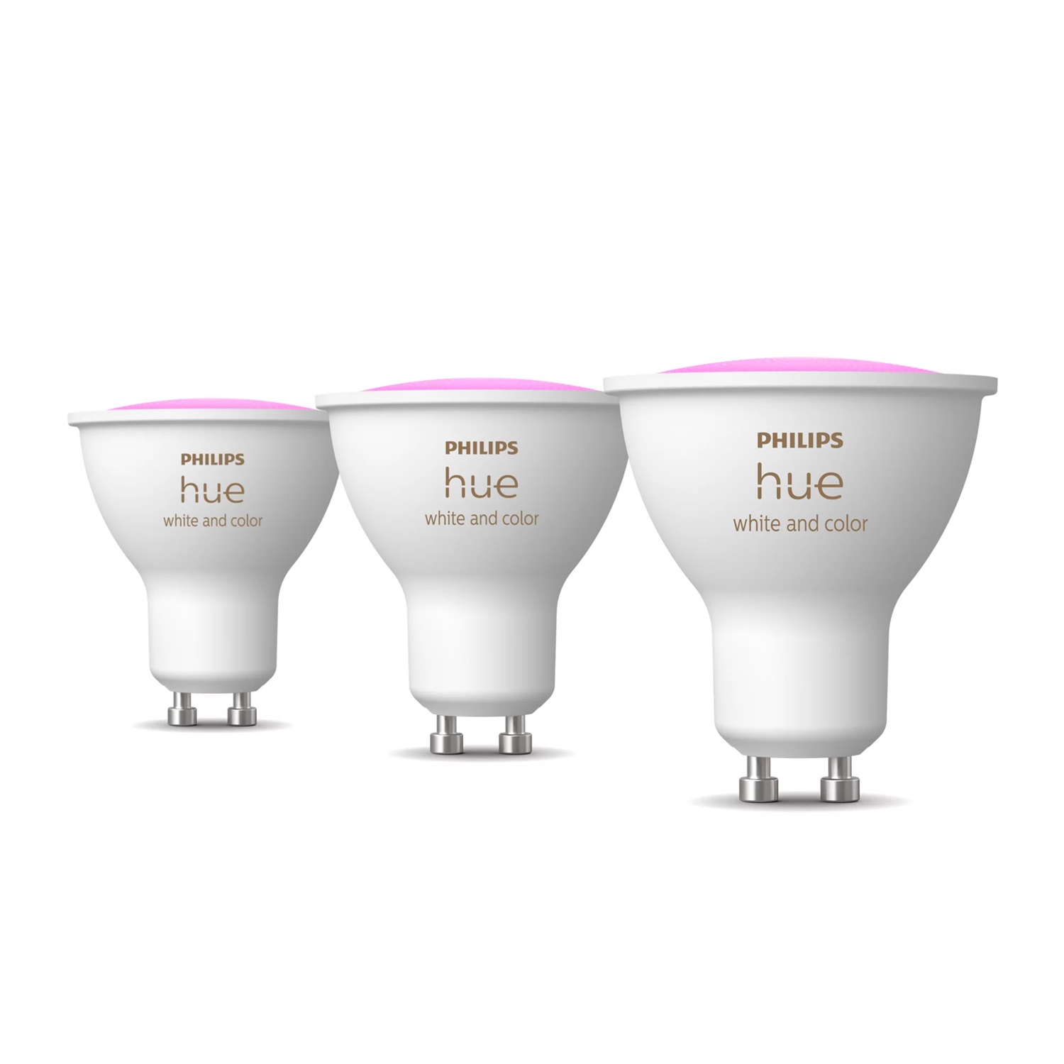 Philips Hue Faretto LED Smart GU10 - Luce Bianca e Colorata, 400lm, Compatibile con Bluetooth, Controllo vocale con Alexa, Apple Home e Google Assistant (Confezione da 3)