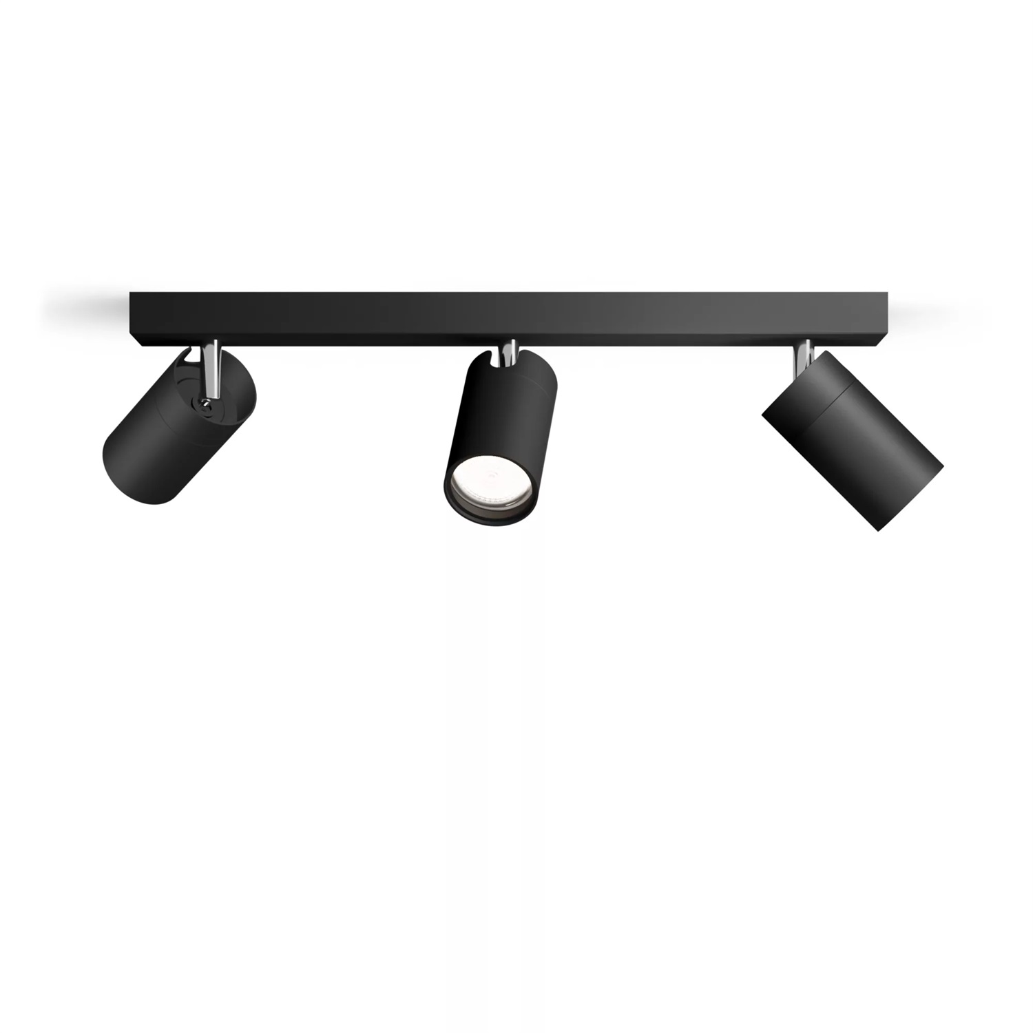 Philips Idris Faretto a 3 Luci GU10 Nero IP44 Resistente all'Acqua con Testa Regolabile