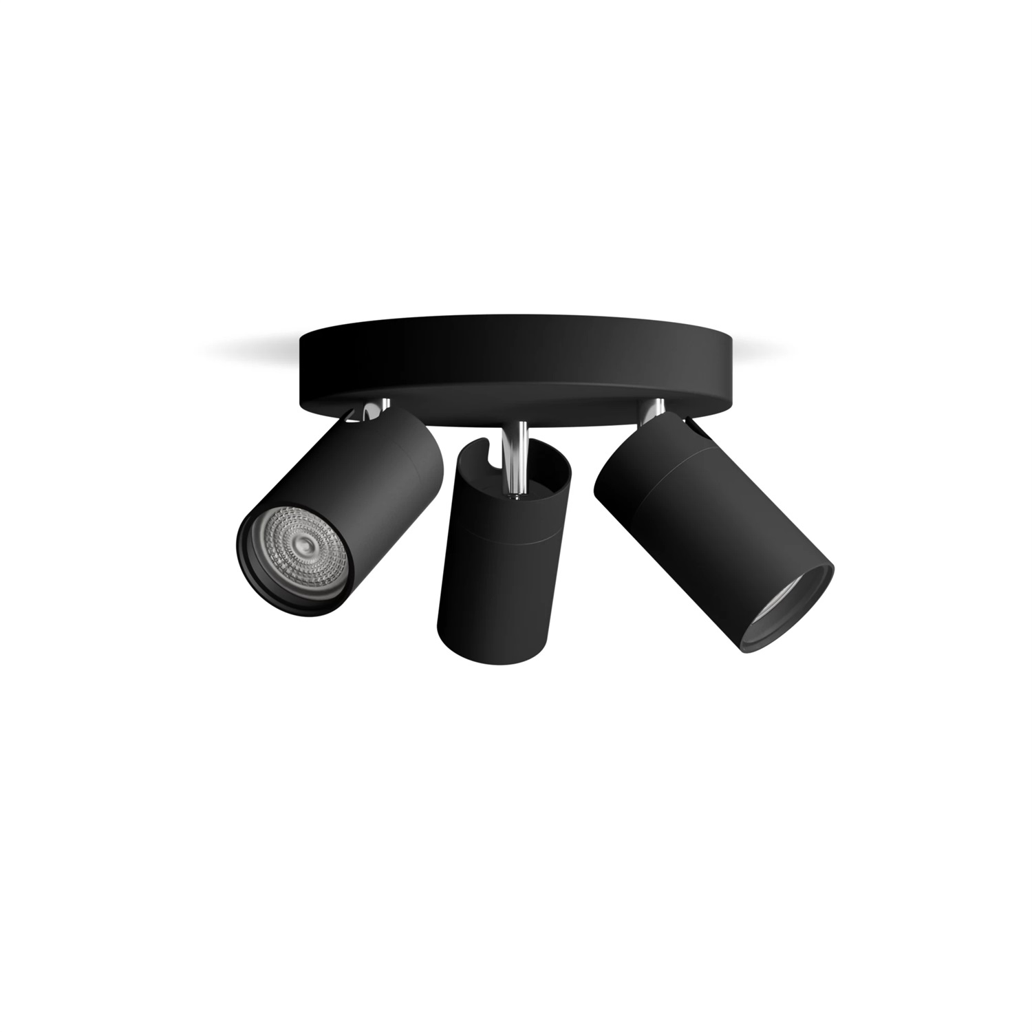 Philips Idris Faretto 3 Luci GU10 Nero IP44 Resistente all'Acqua con Installazione ClickFix
