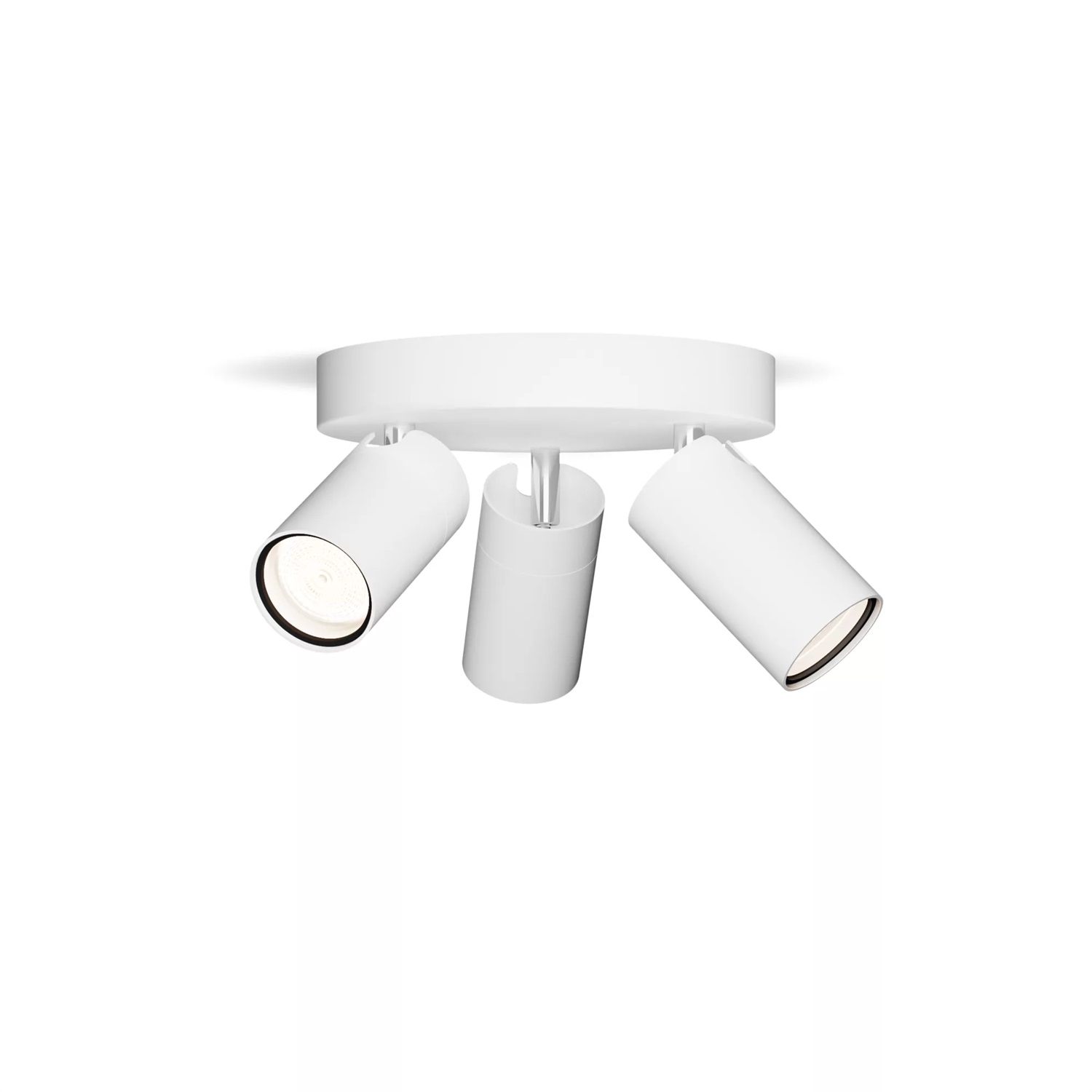 Philips Idris Faretto a 3 Luci GU10 con Teste Regolabili e Installazione ClickFix, Bianco, IP44