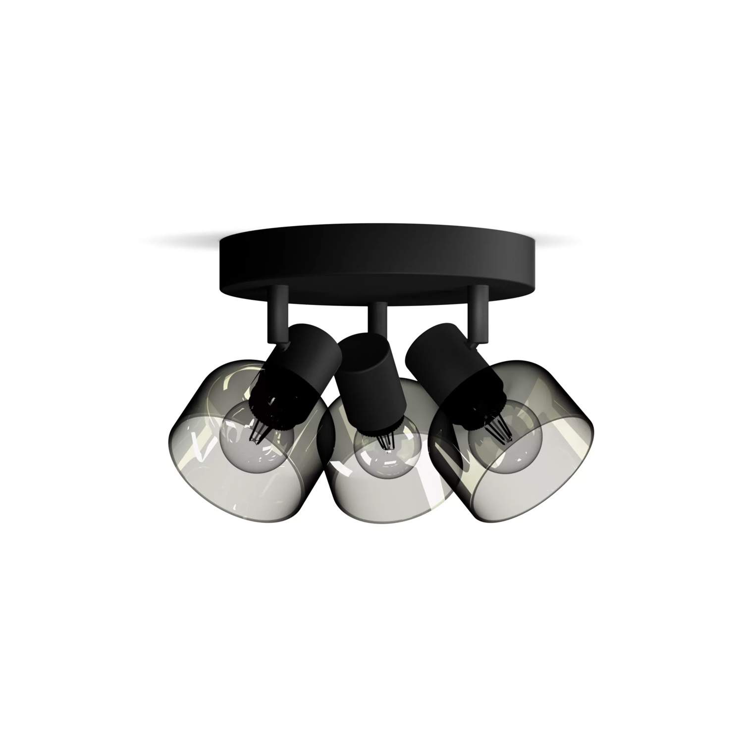Philips Sleet Faretto a 3 Luci E14 Regolabile con Baldacchino Rotondo, Nero, IP20