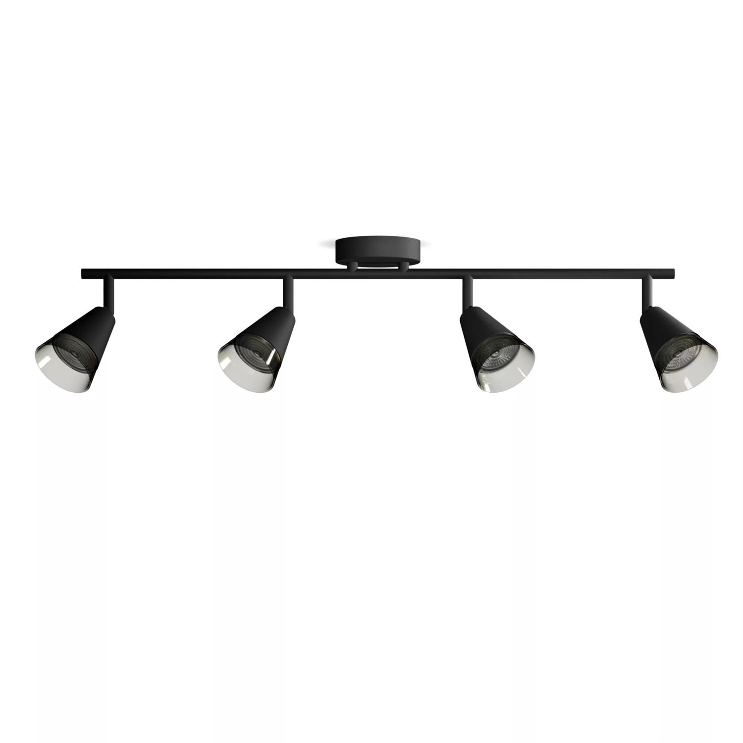 Philips Cleft Faretto 4 Luci GU10 Regolabile Nero IP20 con Installazione ClickFix