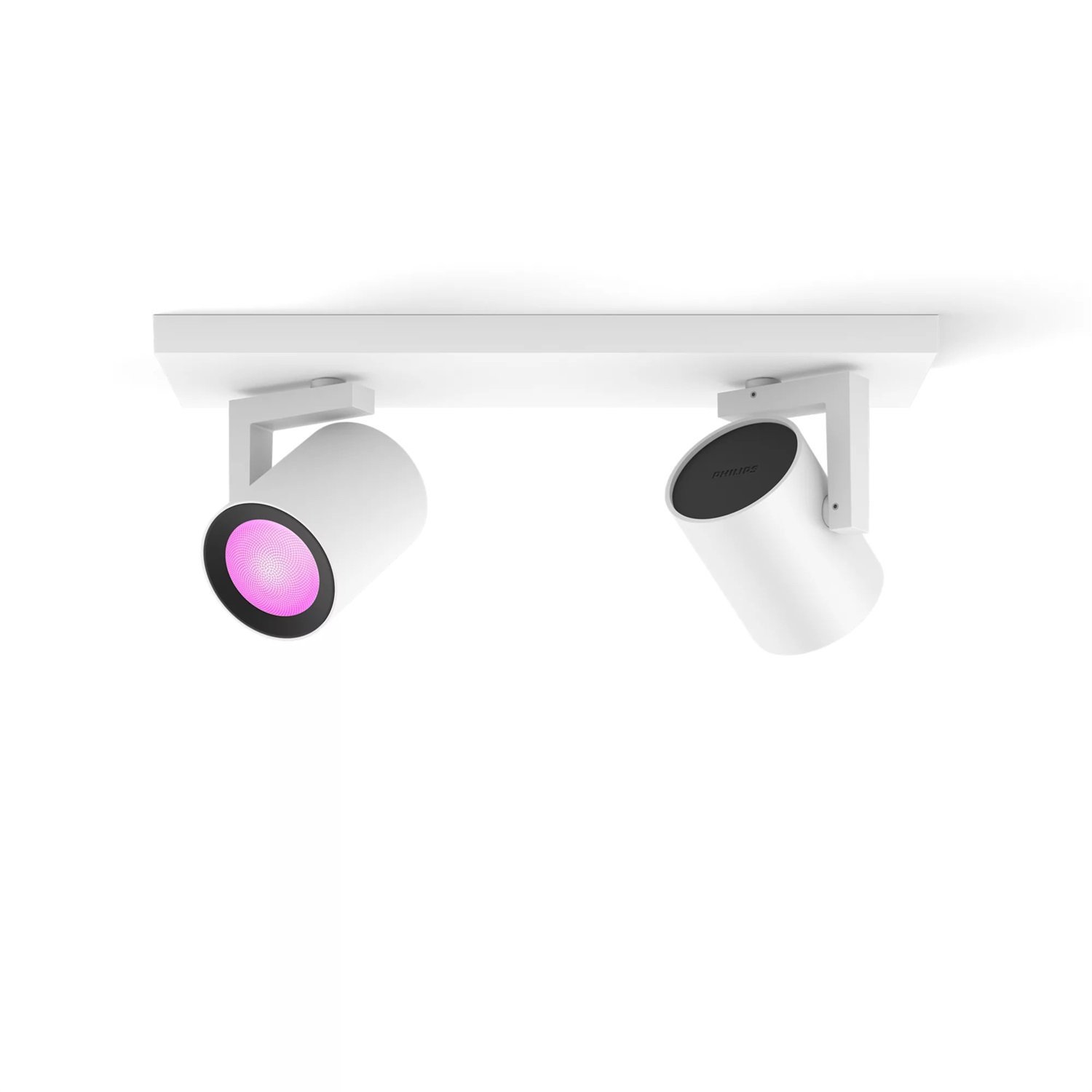 Philips Hue White & Color Ambiance Argenta - Faretto LED dimmerabile GU10, RGBW, Controllo Smart tramite App e Voce