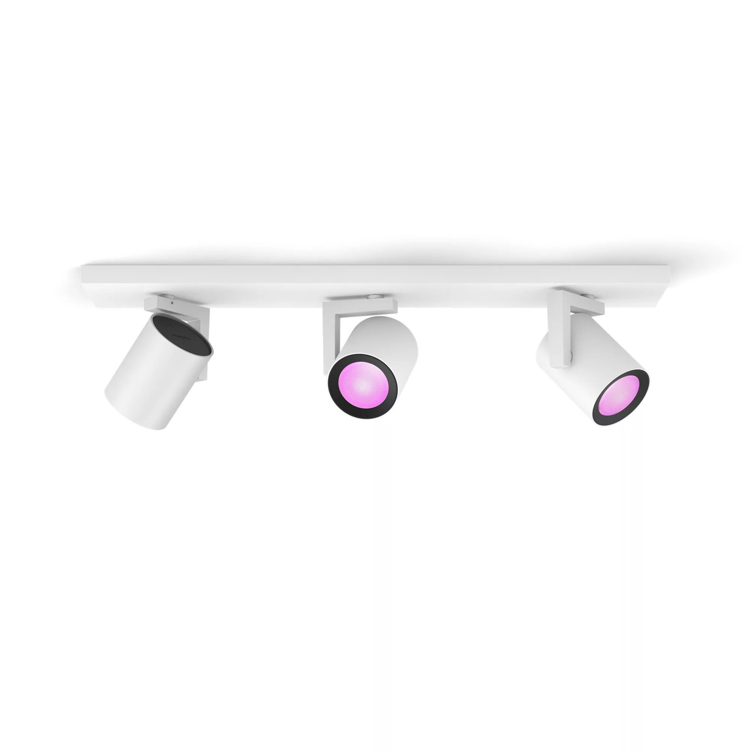 Philips Hue White & Color Ambiance Lampada da soffitto Argenta con 3 faretti GU10, controllo intelligente della luce, dimmerabili e RGBW