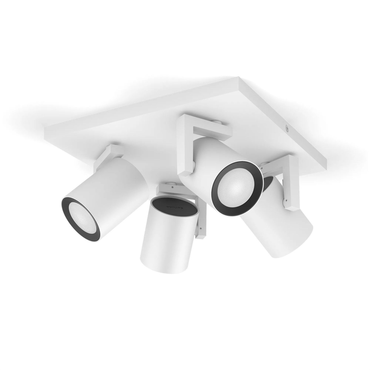 Philips Hue White & Color Ambiance Faretto quadruplo Argenta - LED dimmerabili, 16 milioni di colori, controllo intelligente tramite App