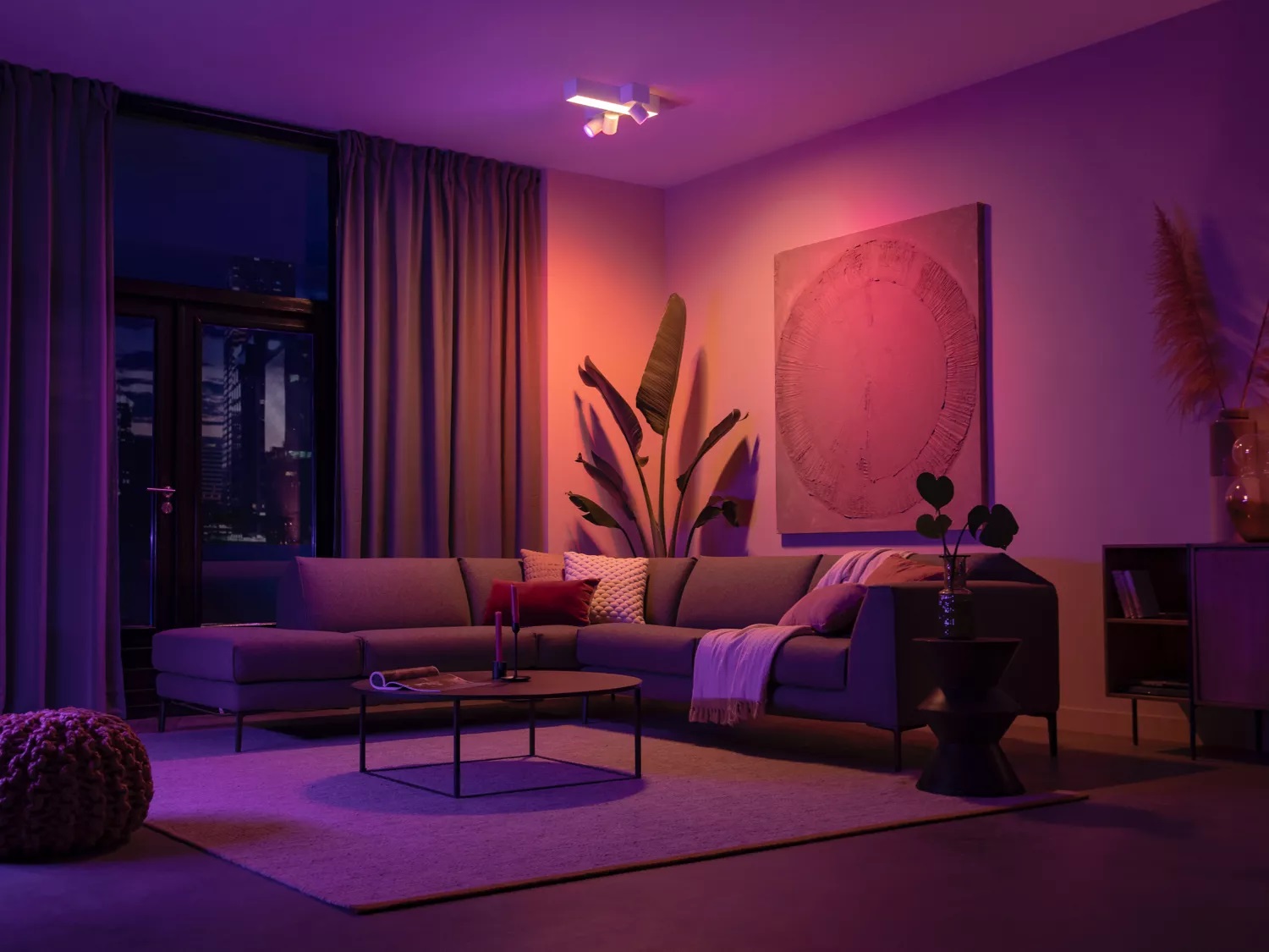 Philips Hue White & Color Ambiance Centris Lampada a Croce 3 Elementi, Dimmerabile, 16 Milioni di Colori, Controllo App e Compatibile con Amazon Alexa
