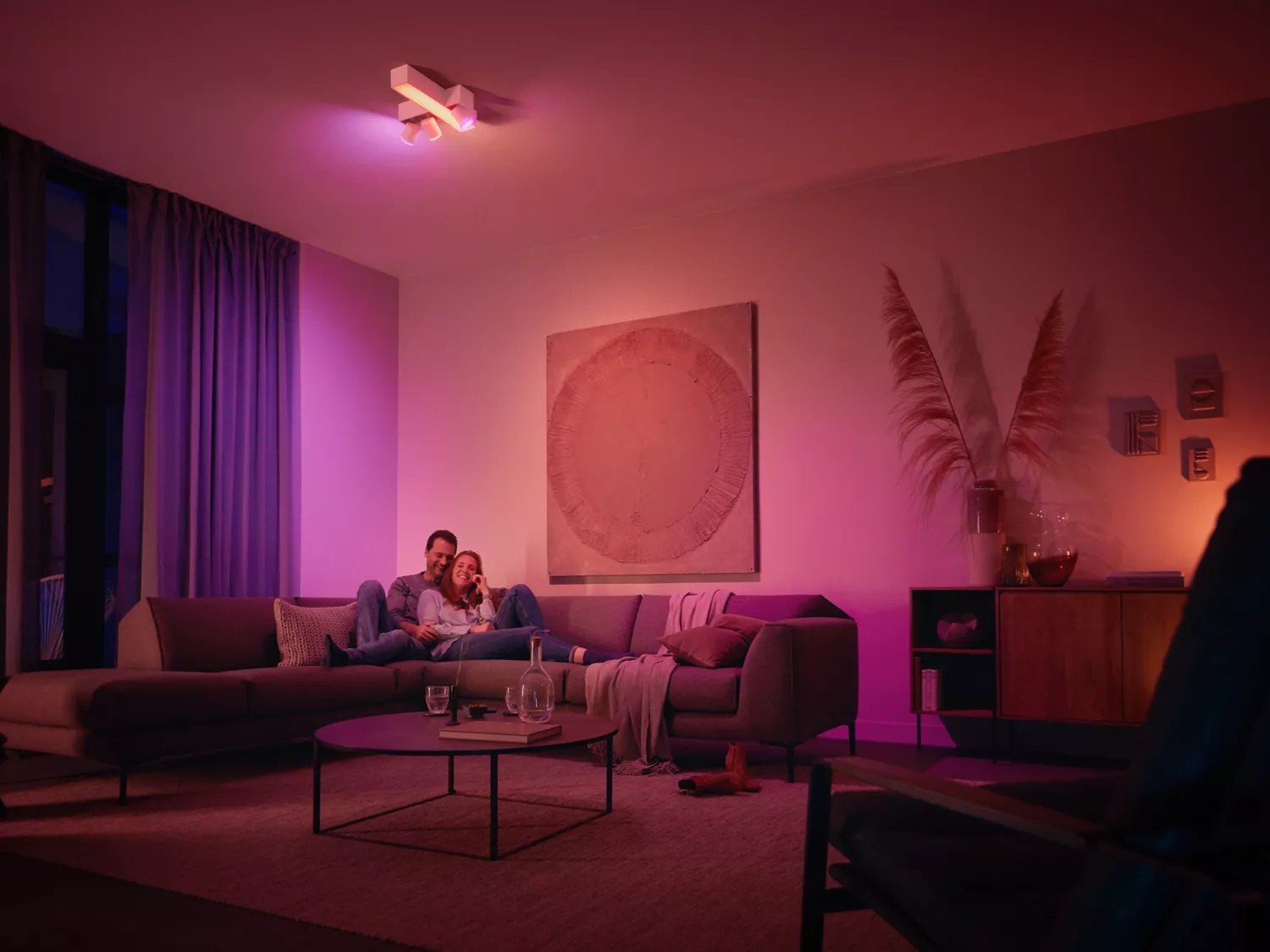 Philips Hue White & Color Ambiance Centris Lampada a Croce 3 Elementi, Dimmerabile, 16 Milioni di Colori, Controllo App e Compatibile con Amazon Alexa