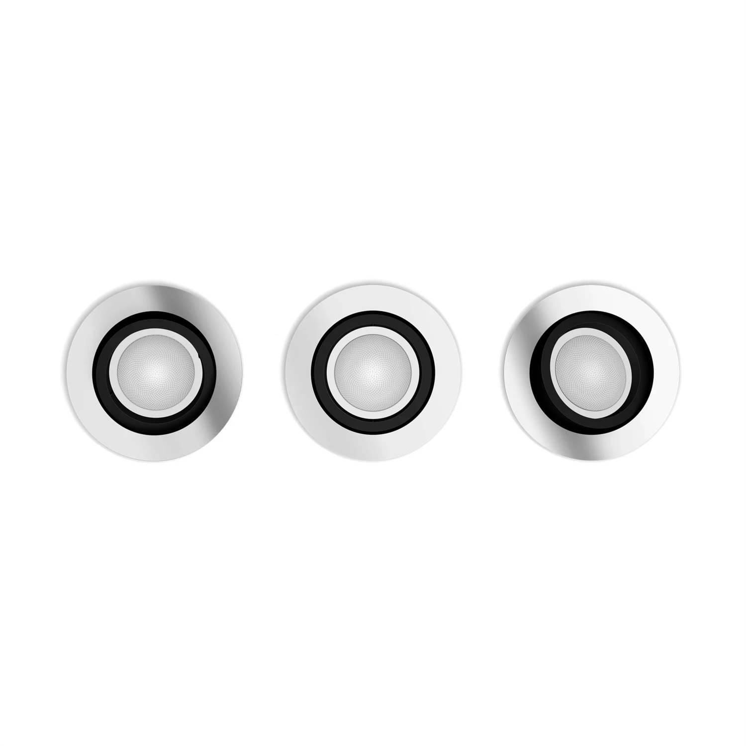 Philips Hue White & Color Ambiance Centura - Set da 3 Faretti da Incasso Rotondi, Dimmerabili, Controllo Intelligente della Luce, Orientabili e Inclinabili, 16 Milioni di Colori