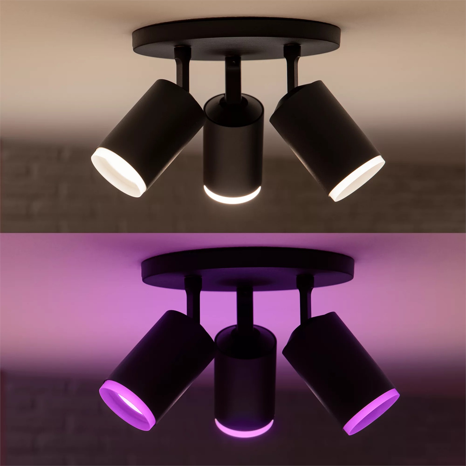 Philips Hue White & Color Ambiance Fugato Faretto GU10 4x350lm Dimmerabile RGBW Controllo App e Compatibile con Alexa