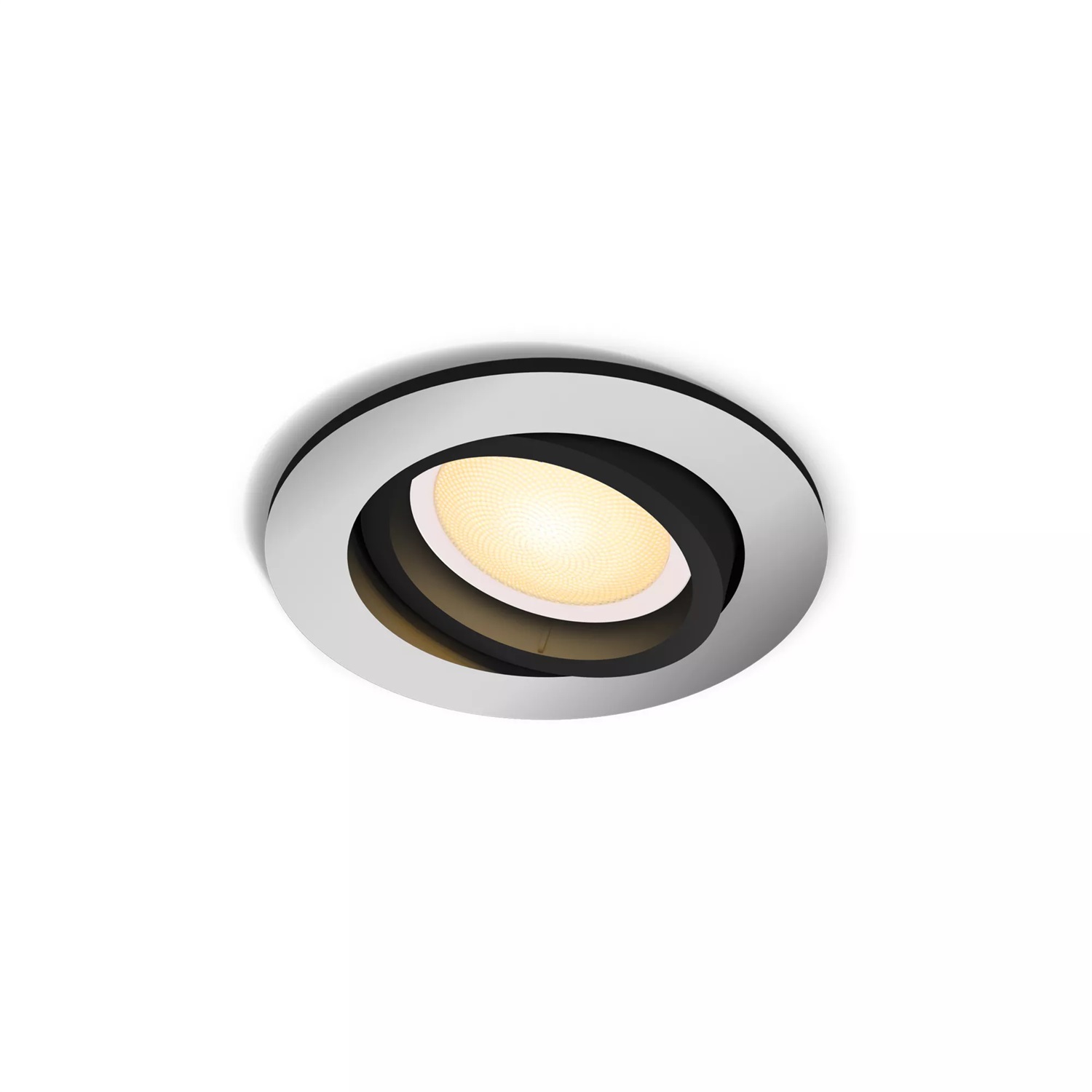 Philips Hue White Ambiance Milliskin - Faretto ad incasso Smart LED Rotondo in Alluminio, Dimmerabile e Controllabile via App