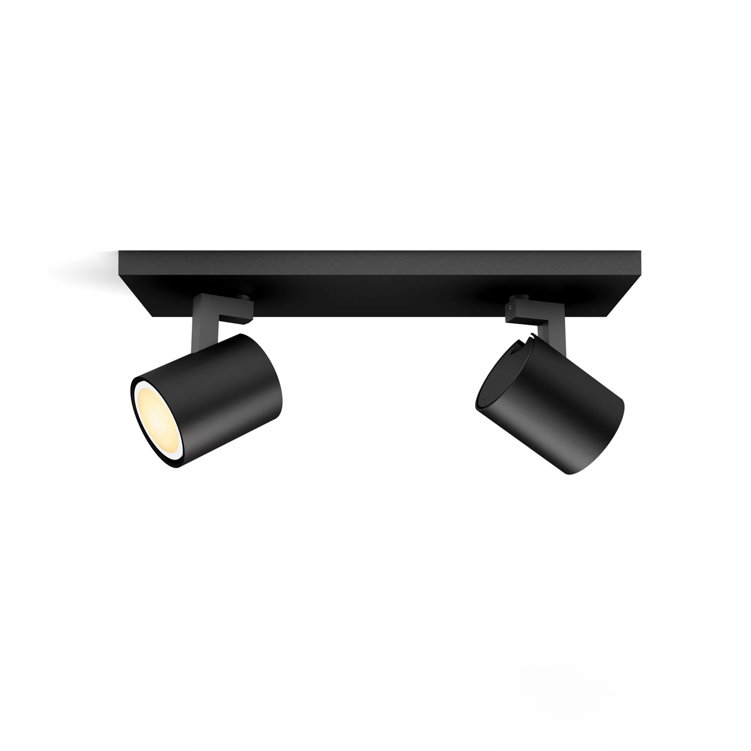 Philips Hue White Ambiance Runner - Faretto luminoso intelligente GU10 5 W, dimmerabile, controllabile tramite app e compatibile con Amazon Alexa, colore Nero