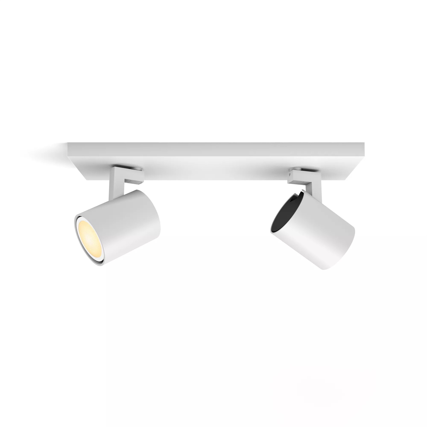 Philips Hue White Ambiance Runner - Faretto Doppio Bianco 2 x 5W GU10 con Dimmer, Controllo tramite App e Compatibile con Amazon Alexa