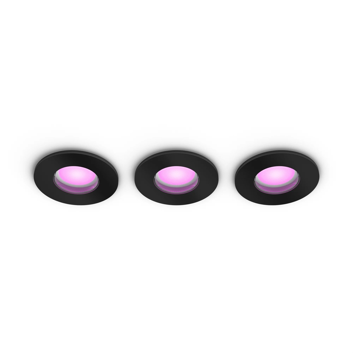 Philips Hue White & Color Ambiance Xamento - Faretti da Incasso Set da 3, Luci da Bagno Dimmerabili con Controllo Intelligente e 16 Milioni di Colori