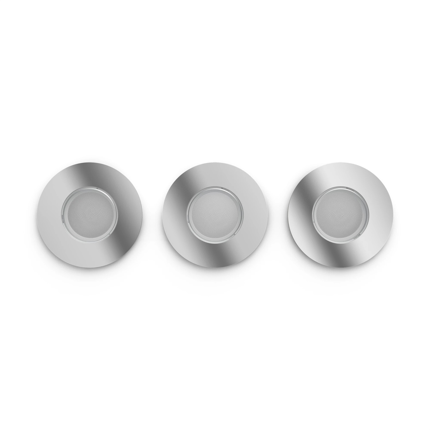 Philips Hue White & Color Ambiance Xamento - Lampada da Incasso Set da 3 GU10, Argento, Dimmerabile, Controllo Intelligente, 16 Milioni di Colori