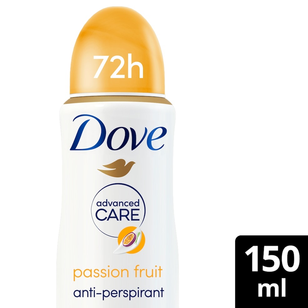 Dove Advanced Care Deodorante Spray Passion Fruit & Lemongrass 150 ml - Protezione 72 ore con aroma tropicale