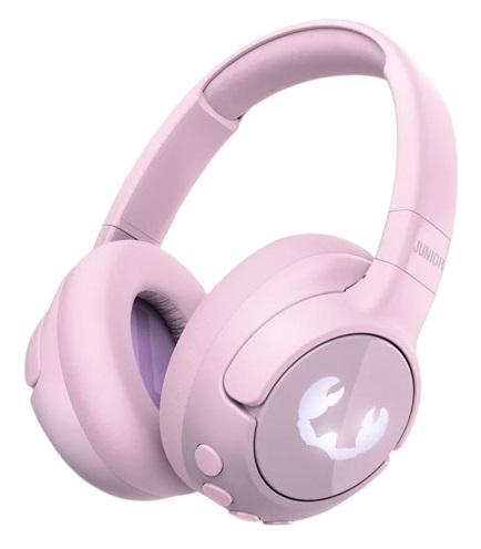 Fresh 'n Rebel Clam Junior: Cuffie Bluetooth per Bambini con Cancellazione Attiva del Rumore, Suono Sicuro, Cavo Audio e Adesivi Inclusi, Effetti LED, 60 Ore di Riproduzione
