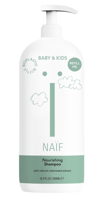 NAÏF Shampoo Nutriente per Bambini 500 ml - Deterge e Cura con Ingredienti Naturali, Non Irrita gli Occhi