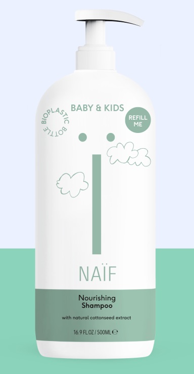 NAÏF Shampoo Nutriente per Bambini 500 ml - Deterge e Cura con Ingredienti Naturali, Non Irrita gli Occhi