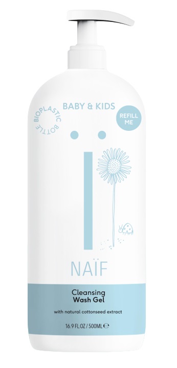Naïf Gel Detergente per Bambini 500 ml - Pulisce e Nutre con Ingredienti Naturali