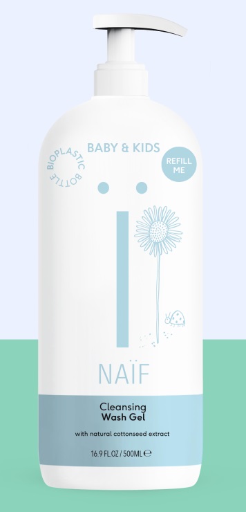 Naïf Gel Detergente per Bambini 500 ml - Pulisce e Nutre con Ingredienti Naturali