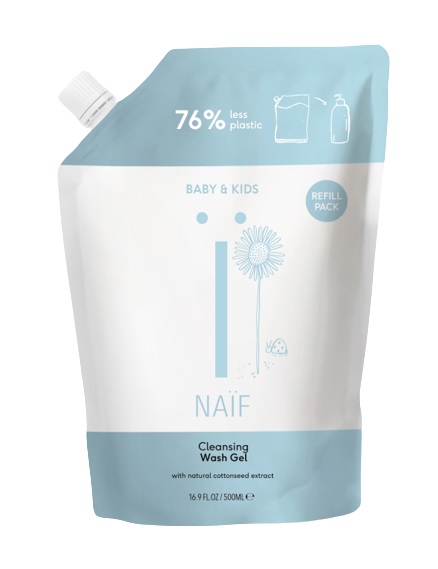 Naïf Gel Detergente Delicato 500ml - Per Neonati e Bambini, Vegan e Naturale, Ideale per Pelli Sensibili