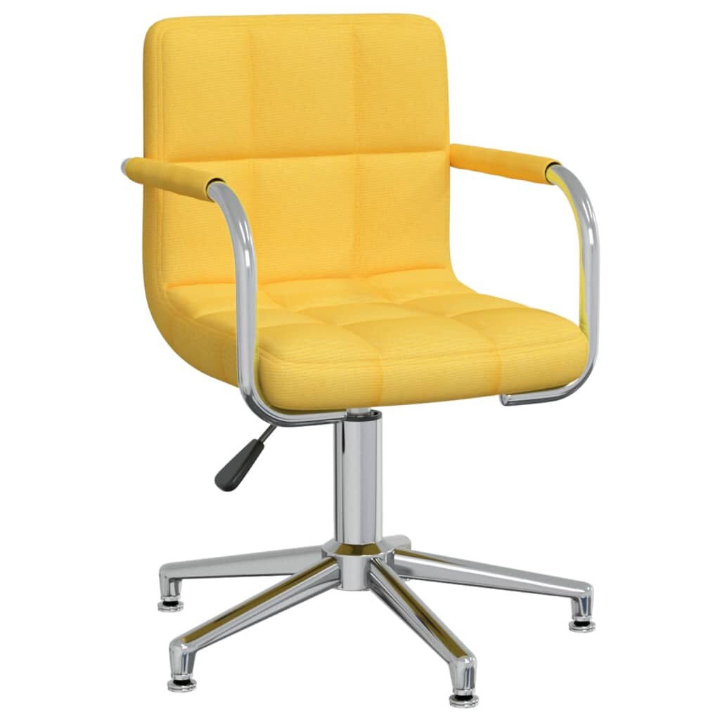 vidaXL Sedia da Ufficio Girevole Giallo Senape in Tessuto - Design Elegante e Comfort Ottimale