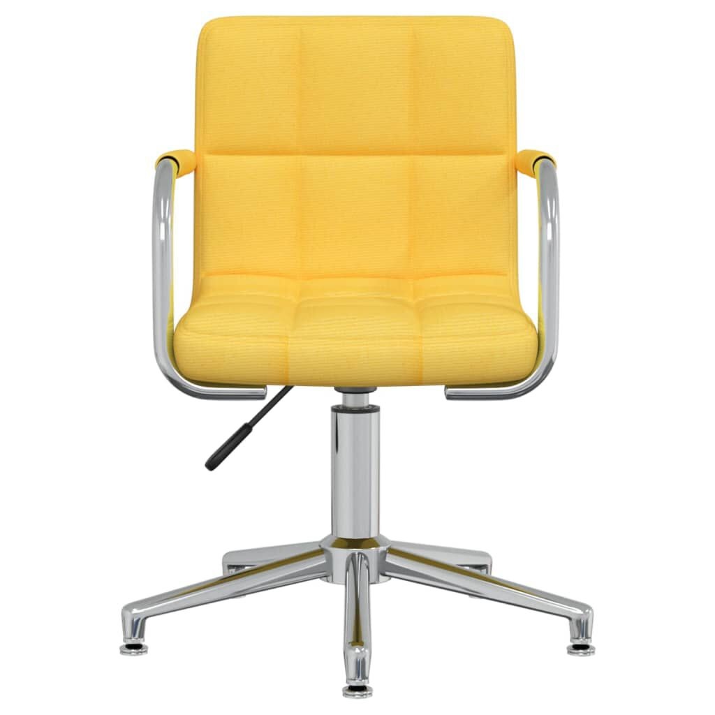 vidaXL Sedia da Ufficio Girevole Giallo Senape in Tessuto - Design Elegante e Comfort Ottimale