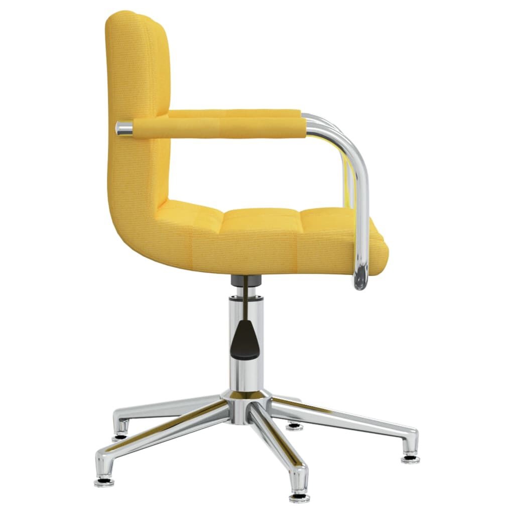 vidaXL Sedia da Ufficio Girevole Giallo Senape in Tessuto - Design Elegante e Comfort Ottimale