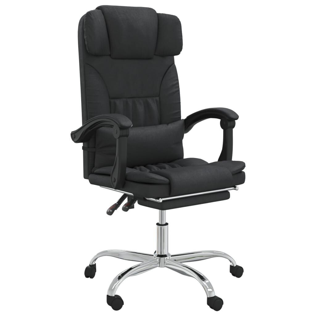 vidaXL Poltrona da Ufficio Massaggiante Reclinabile Nera in Similpelle - Design Minimalista e Facile da Pulire
