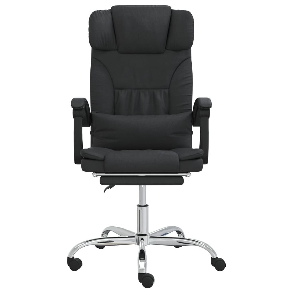 vidaXL Poltrona da Ufficio Massaggiante Reclinabile Nera in Similpelle - Design Minimalista e Facile da Pulire