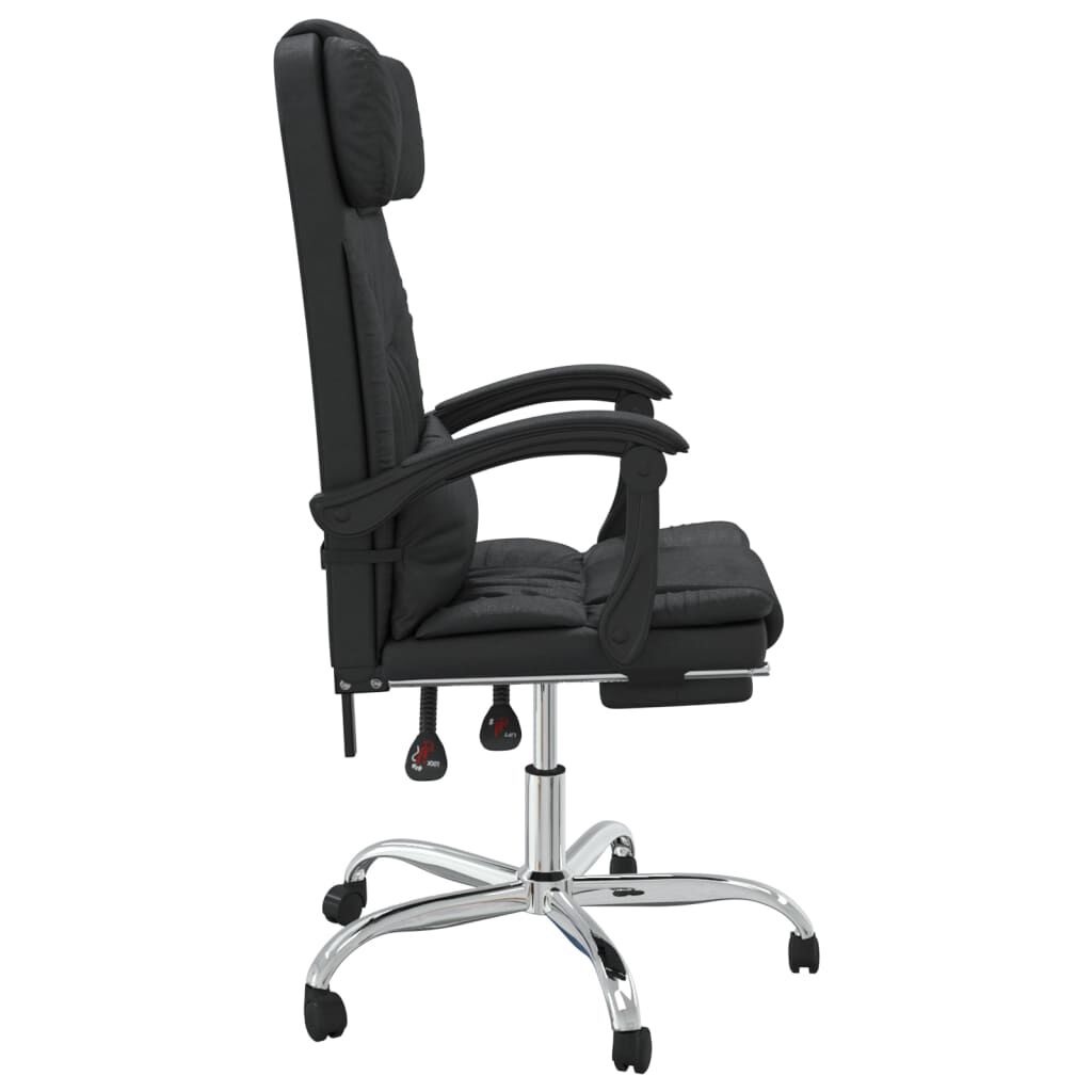 vidaXL Poltrona da Ufficio Massaggiante Reclinabile Nera in Similpelle - Design Minimalista e Facile da Pulire