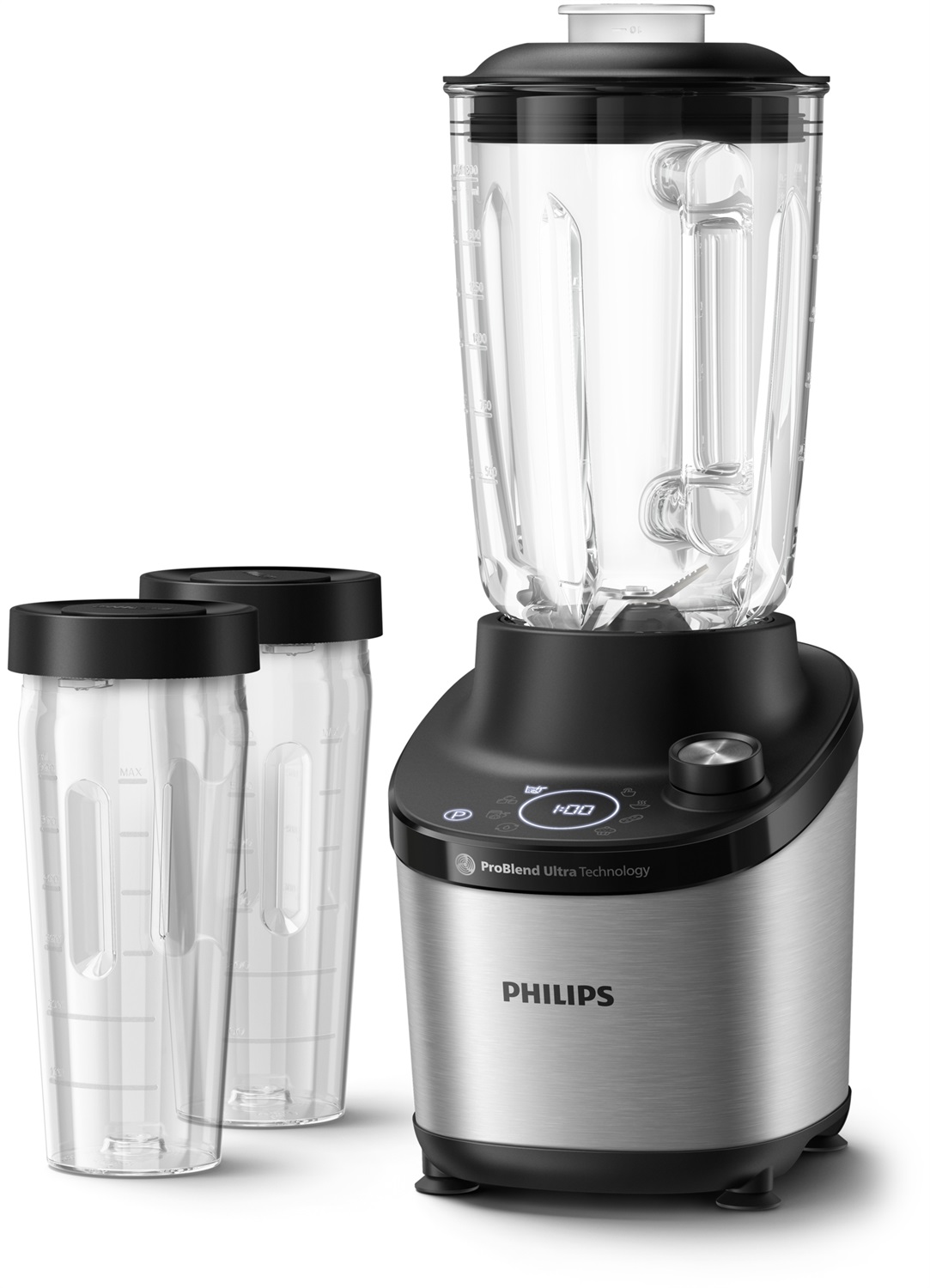 Philips Domestic Appliances 7000 Series Frullatore HR3760/10, 1500 watt, 2 litri, Tecnologia PowerBlend Ultra, Funzione di Pulitura Rapida, Ricette con HomeID