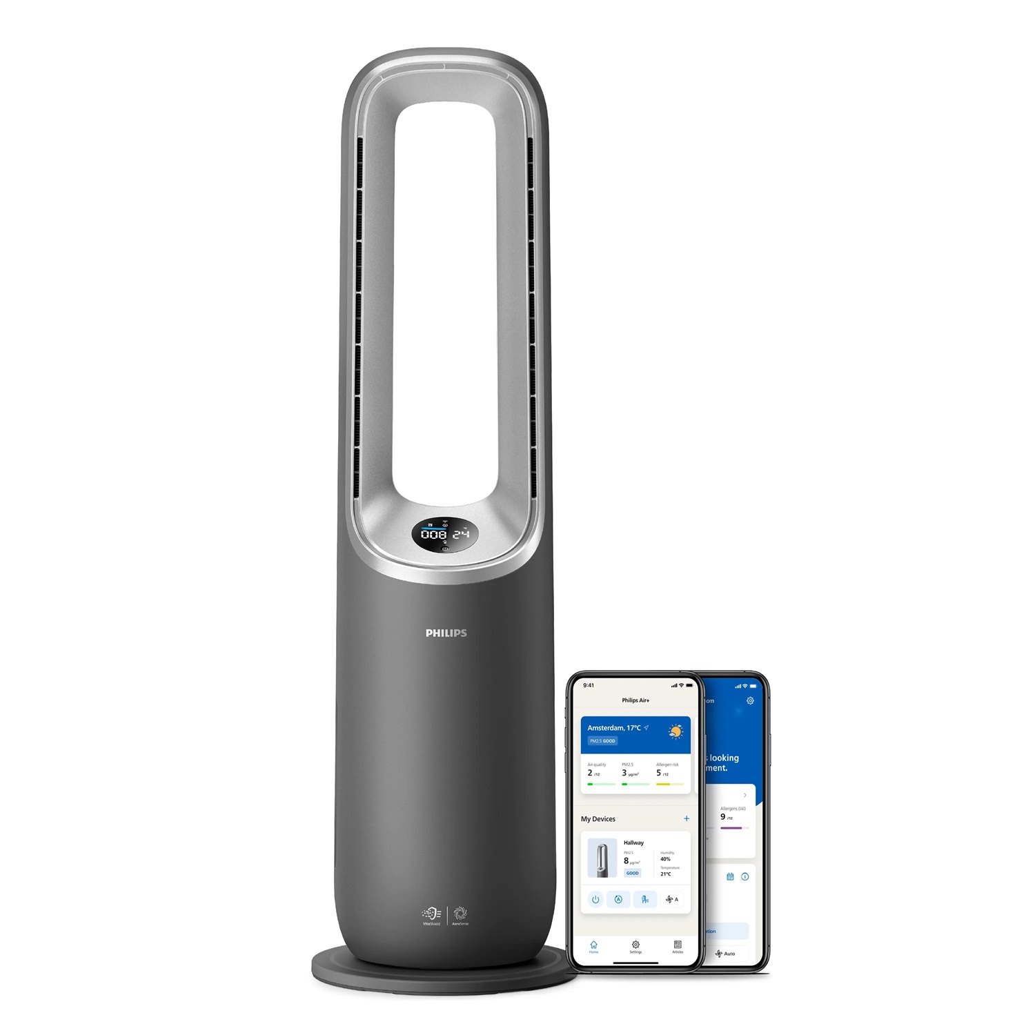 Philips Air Performer 8000 AMF870/15 Purificatore d'aria 3in1 con Ventilatore e Riscaldamento, Fino a 70 m², Filtro HEPA, Rimuove il 99,97% delle Particelle