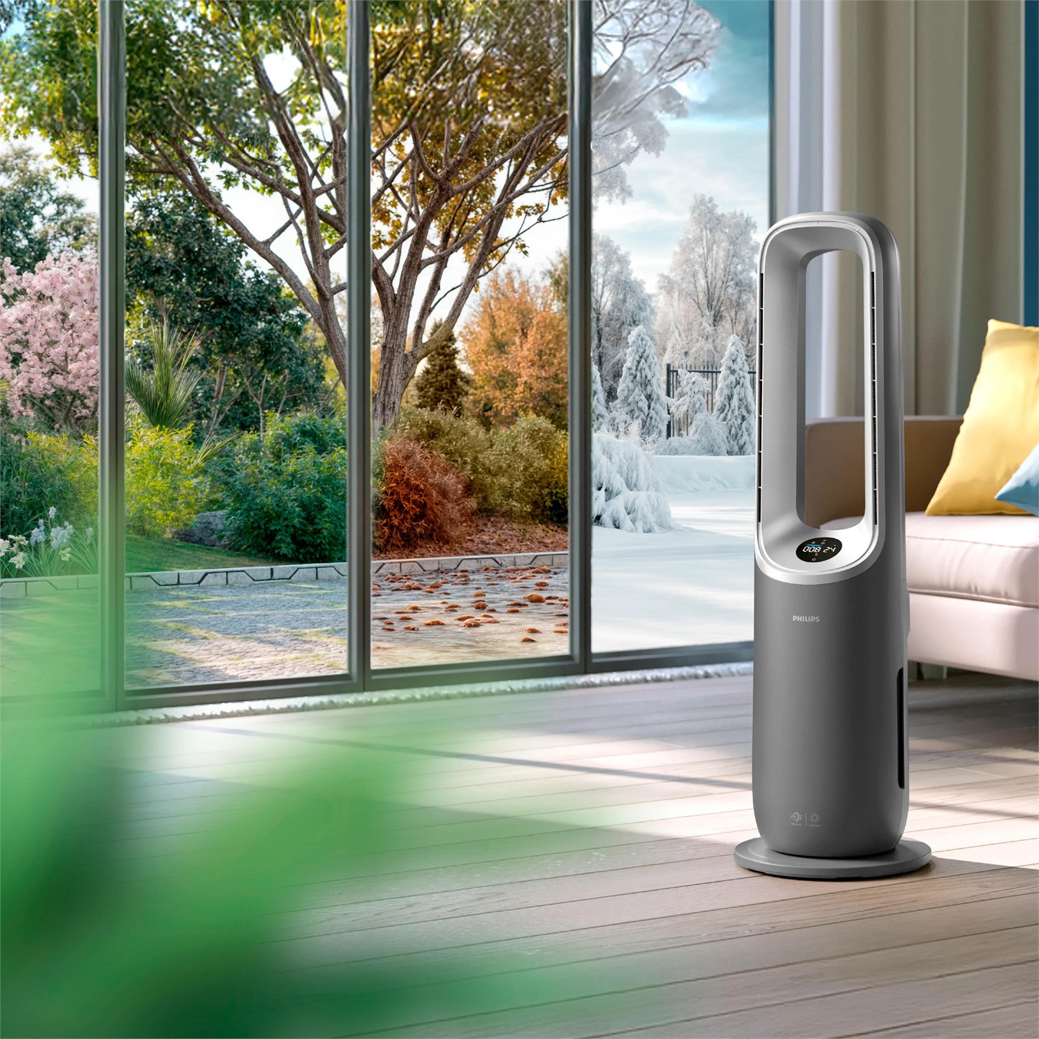 Philips Air Performer 8000 AMF870/15 Purificatore d'aria 3in1 con Ventilatore e Riscaldamento, Fino a 70 m², Filtro HEPA, Rimuove il 99,97% delle Particelle