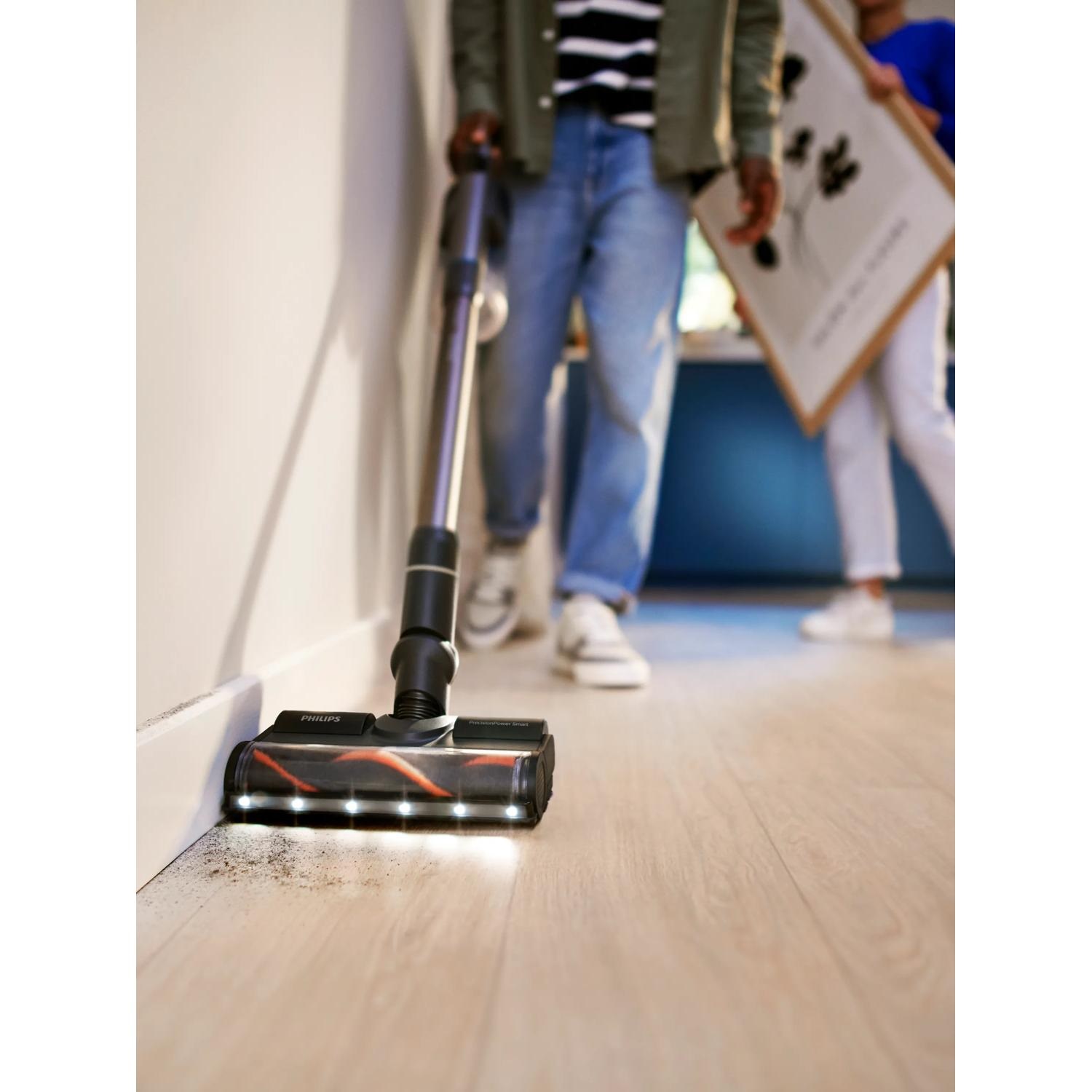 Philips 7000 Series XC7055/01 Aspirapolvere senza filo Aqua - Scopa elettrica a bastone, Senza sacchetto, 0,6 L, Secco e bagnato, Nero/Rosso